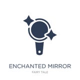 Enchanted mirror icon. Trendy flat vector Enchanted mirror icon royalty free illustration Enchanted mirror icon. Trendy flat vector Enchanted mirror icon royalty free illustration