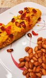 Enchiladas et Pinto Beans photo libre de droits Enchiladas et Pinto Beans photo libre de droits