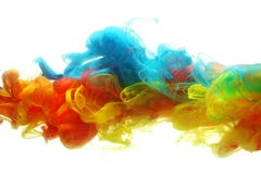 Encre colorée dans l'eau Encre colorée dans l'eau