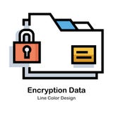 Encryption Data Line Color Icon vector illustration Encryption Data Line Color Icon vector illustration