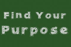 Encuentre su concepto de motivación de la tipografía de la pizarra del propósito para la página web stock de ilustración Encuentre su concepto de motivación de la tipografía de la pizarra del propósito para la página web stock de ilustración