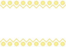 Endless stylized floral border with yellow and orange flowers stock illustration Endless stylized floral border with yellow and orange flowers stock illustration