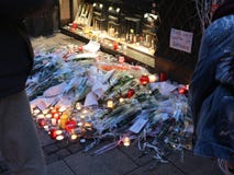 Endroit d'une attaque du marché de Christmas de terroriste à Strasbourg photo libre de droits Endroit d'une attaque du marché de Christmas de terroriste à Strasbourg photo libre de droits