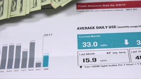 Electric bill statement - energy expense and finance concept stock footage Electric bill statement - energy expense and finance concept stock footage