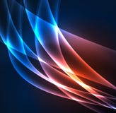Energy lines, glowing waves in the dark, vector abstract background. Vector business or technology presentation design template, brochure or flyer pattern, or Stock Illustration Energy lines, glowing waves in the dark, vector abstract background. Vector business or technology presentation design template, brochure or flyer pattern, or Stock Illustration