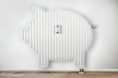 Energy saving concept,radiator in form. Costs saving. stock photo Energy saving concept,radiator in form. Costs saving. stock photo