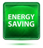 Energy Saving Neon Light Green Square Button stock illustration Energy Saving Neon Light Green Square Button stock illustration