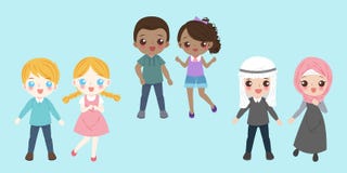 Enfants divers de bande dessinée illustration de vecteur Enfants divers de bande dessinée illustration de vecteur