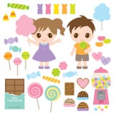 Enfants et sucreries douces Photographie stock Enfants et sucreries douces Photographie stock