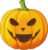 Eng Halloween-pompoenbeeldverhaal stock illustratie Eng Halloween-pompoenbeeldverhaal stock illustratie