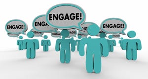 Engage Interact Involve Speech Bubble People Stock Photo Engage Interact Involve Speech Bubble People Stock Photo
