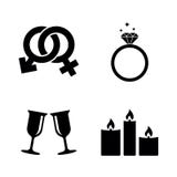 Engagement. Simple Related Vector Icons royalty free illustration Engagement. Simple Related Vector Icons royalty free illustration