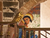 Engel die Parroquia Kerk San Miguel Mexico schildert stock afbeelding Engel die Parroquia Kerk San Miguel Mexico schildert stock afbeelding
