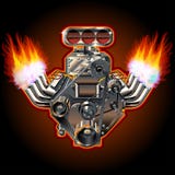 Engine de Turbo de bande dessinée de vecteur illustration stock Engine de Turbo de bande dessinée de vecteur illustration stock