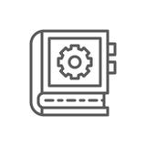 Engineering instruction book line icon. vector illustration Engineering instruction book line icon. vector illustration