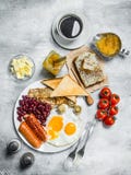 English breakfast. A variety of snacks with aromatic coffee royalty free stock photo English breakfast. A variety of snacks with aromatic coffee royalty free stock photo