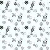 Enkel sömlös modell för snöflinga Svart snö på vit bakgrund Abstrakt tapet som slår in garnering Symbol av vintern, royaltyfri illustrationer Enkel sömlös modell för snöflinga Svart snö på vit bakgrund Abstrakt tapet som slår in garnering Symbol av vintern, royaltyfri illustrationer