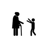 Enkel umarmt Großmutterikone Element einer glücklichen Familienikone Erstklassige Qualitätsgrafikdesignikone Zeichen und Symbolsa lizenzfreie abbildung Enkel umarmt Großmutterikone Element einer glücklichen Familienikone Erstklassige Qualitätsgrafikdesignikone Zeichen und Symbolsa lizenzfreie abbildung