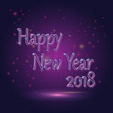 Enseigne au néon 2018 de bonne année illustration libre de droits Enseigne au néon 2018 de bonne année illustration libre de droits