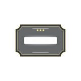 Enseigne grise avec trois étoiles jaunes et fenêtre blanche pour le texte Vecteur eps10 d'enseigne de style ancien de gris illustration libre de droits Enseigne grise avec trois étoiles jaunes et fenêtre blanche pour le texte Vecteur eps10 d'enseigne de style ancien de gris illustration libre de droits