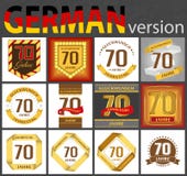 Ensemble allemand de calibres du num?ro 70 illustration de vecteur Ensemble allemand de calibres du num?ro 70 illustration de vecteur