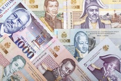 Ensemble complet d'argent haïtien, un fond Ensemble complet d'argent haïtien, un fond