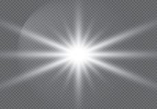 Ensemble d'effets de la lumière rougeoyants d'or d'isolement sur le fond transparent Éclair de Sun avec les rayons et le projecte illustration de vecteur Ensemble d'effets de la lumière rougeoyants d'or d'isolement sur le fond transparent Éclair de Sun avec les rayons et le projecte illustration de vecteur