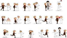 Ensemble d'illustrations de mariage illustration stock Ensemble d'illustrations de mariage illustration stock