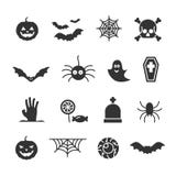 Ensemble d'image de vecteur d'icônes de Halloween illustration stock Ensemble d'image de vecteur d'icônes de Halloween illustration stock