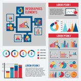 Ensemble d'infographics de graphique de gestion illustration libre de droits Ensemble d'infographics de graphique de gestion illustration libre de droits