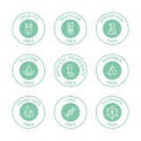 Ensemble d'insignes d'Eco illustration stock Ensemble d'insignes d'Eco illustration stock