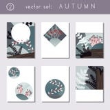 Ensemble de brochures calmes d'automne Photo stock Ensemble de brochures calmes d'automne Photo stock