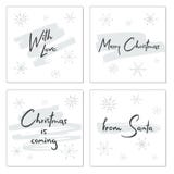 Ensemble de cartes de Noël créatives avec le lettrage tiré par la main Noël vient De Santa Avec amour Joyeux Noël Calibre f Images stock Ensemble de cartes de Noël créatives avec le lettrage tiré par la main Noël vient De Santa Avec amour Joyeux Noël Calibre f Images stock