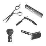 Ensemble de choses de raseur-coiffeur illustration libre de droits Ensemble de choses de raseur-coiffeur illustration libre de droits