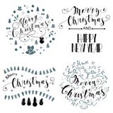 Ensemble de conception de lettrage de Joyeux Noël Illustration de vecteur illustration libre de droits Ensemble de conception de lettrage de Joyeux Noël Illustration de vecteur illustration libre de droits
