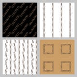 Ensemble de 4 configurations sans joint élégantes monochromes illustration de vecteur Ensemble de 4 configurations sans joint élégantes monochromes illustration de vecteur