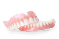 Ensemble de dents fausses d'isolement photos libres de droits Ensemble de dents fausses d'isolement photos libres de droits