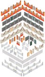 Ensemble de différents éléments pour créer des barrières dans la vue isométrique illustration stock Ensemble de différents éléments pour créer des barrières dans la vue isométrique illustration stock