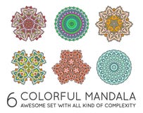 Ensemble de fractale ethnique Mandala Vector illustration libre de droits Ensemble de fractale ethnique Mandala Vector illustration libre de droits