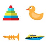 Ensemble de jouets illustration stock Ensemble de jouets illustration stock