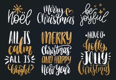 Ensemble de lettrage de main de nouvelle année Illustrations calligraphiques de Noël de vecteur Bonnes fêtes concepts de carte de illustration de vecteur Ensemble de lettrage de main de nouvelle année Illustrations calligraphiques de Noël de vecteur Bonnes fêtes concepts de carte de illustration de vecteur