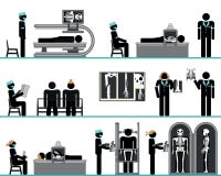 Ensemble de pictogramme de service de radiologie illustration stock Ensemble de pictogramme de service de radiologie illustration stock
