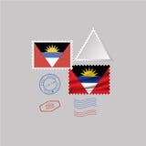 Ensemble de timbre-poste de drapeau de l'ANTIGUA-ET-BARBUDA, d'isolement sur le fond gris, illustration de vecteur illustration de vecteur Ensemble de timbre-poste de drapeau de l'ANTIGUA-ET-BARBUDA, d'isolement sur le fond gris, illustration de vecteur illustration de vecteur