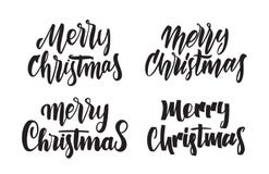 Ensemble de type manuscrit lettrage de Joyeux Noël Conception de typographie pour des cartes de voeux Photo stock Ensemble de type manuscrit lettrage de Joyeux Noël Conception de typographie pour des cartes de voeux Photo stock