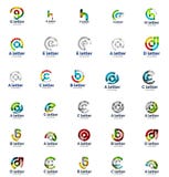 Ensemble de vecteur d'icônes abstraites de logo d'affaires de lettre Photographie stock Ensemble de vecteur d'icônes abstraites de logo d'affaires de lettre Photographie stock