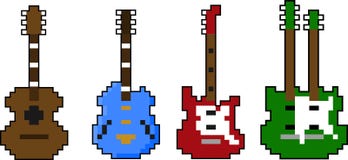 pixel art guitare