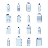 Ensemble en plastique de bouteille illustration libre de droits Ensemble en plastique de bouteille illustration libre de droits