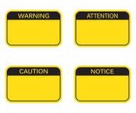 Ensemble : Panneau d'avertissement vide de rectangle, signe d'attention, signe de précaution, signe d'avis illustration stock Ensemble : Panneau d'avertissement vide de rectangle, signe d'attention, signe de précaution, signe d'avis illustration stock