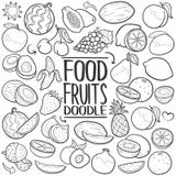 Ensemble traditionnel d'aspiration de main d'icône de griffonnage de nourriture saine de légumes fruits illustration libre de droits Ensemble traditionnel d'aspiration de main d'icône de griffonnage de nourriture saine de légumes fruits illustration libre de droits