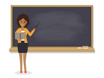 Enseñanza africana del profesor en sala de clase stock de ilustración Enseñanza africana del profesor en sala de clase stock de ilustración